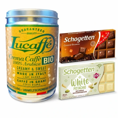 Кофе Lucaffe и 2 шоколадки